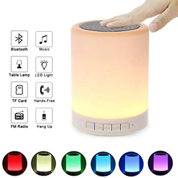 Wireless Bluetooth Touch Lamp Portable Stereo Bass Speaker compatable for All Android and iOS Smart Phone and Window laptops